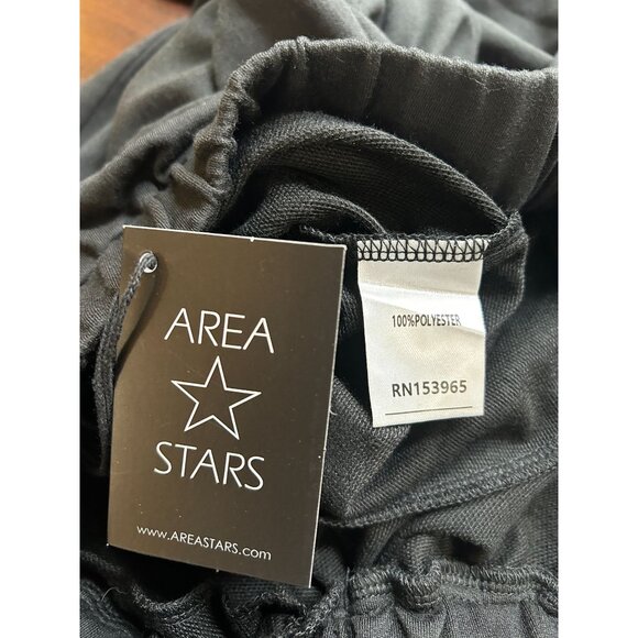 AREA STARS Pants Womens Small Ultra Wide-Leg Black Pull-On Stretch Trousers - Picture 2 of 7